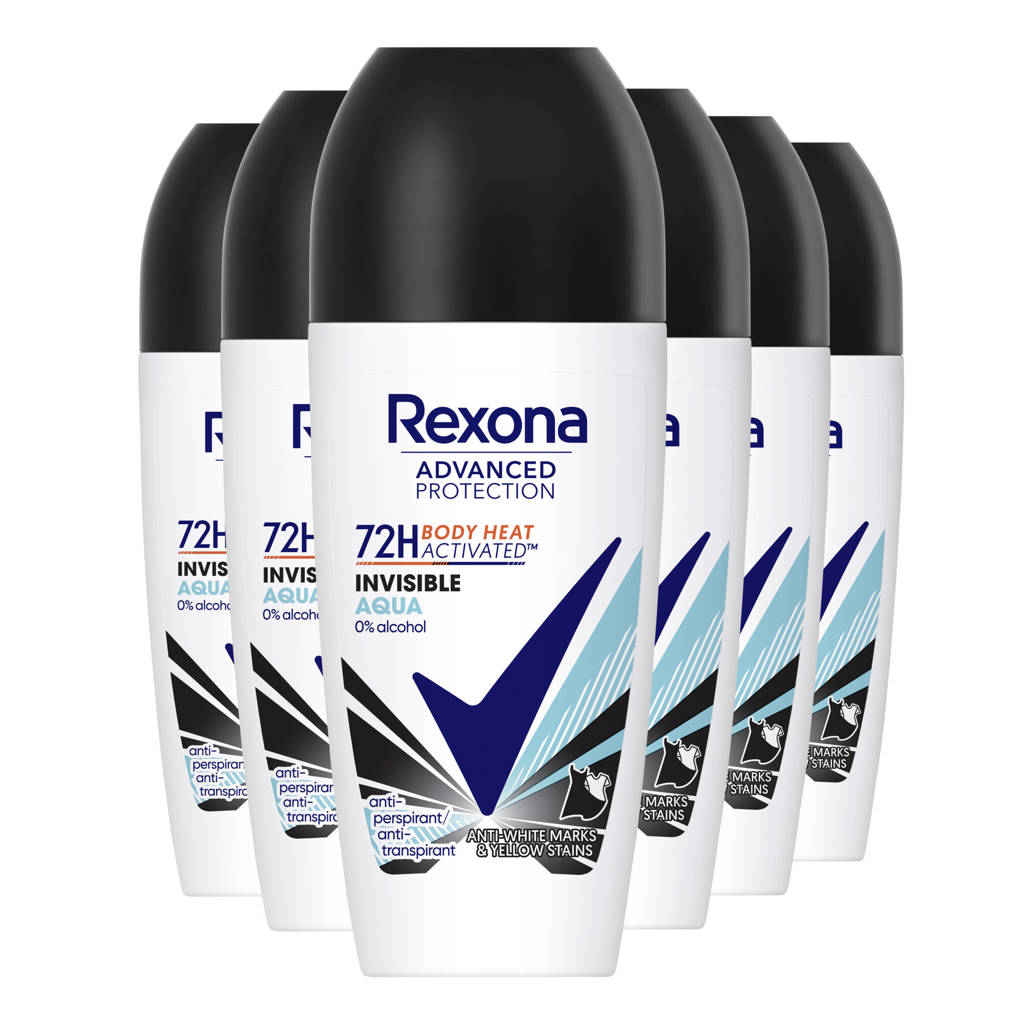 Invisible Aqua anti-transpirant roller - 6 x 50 ml