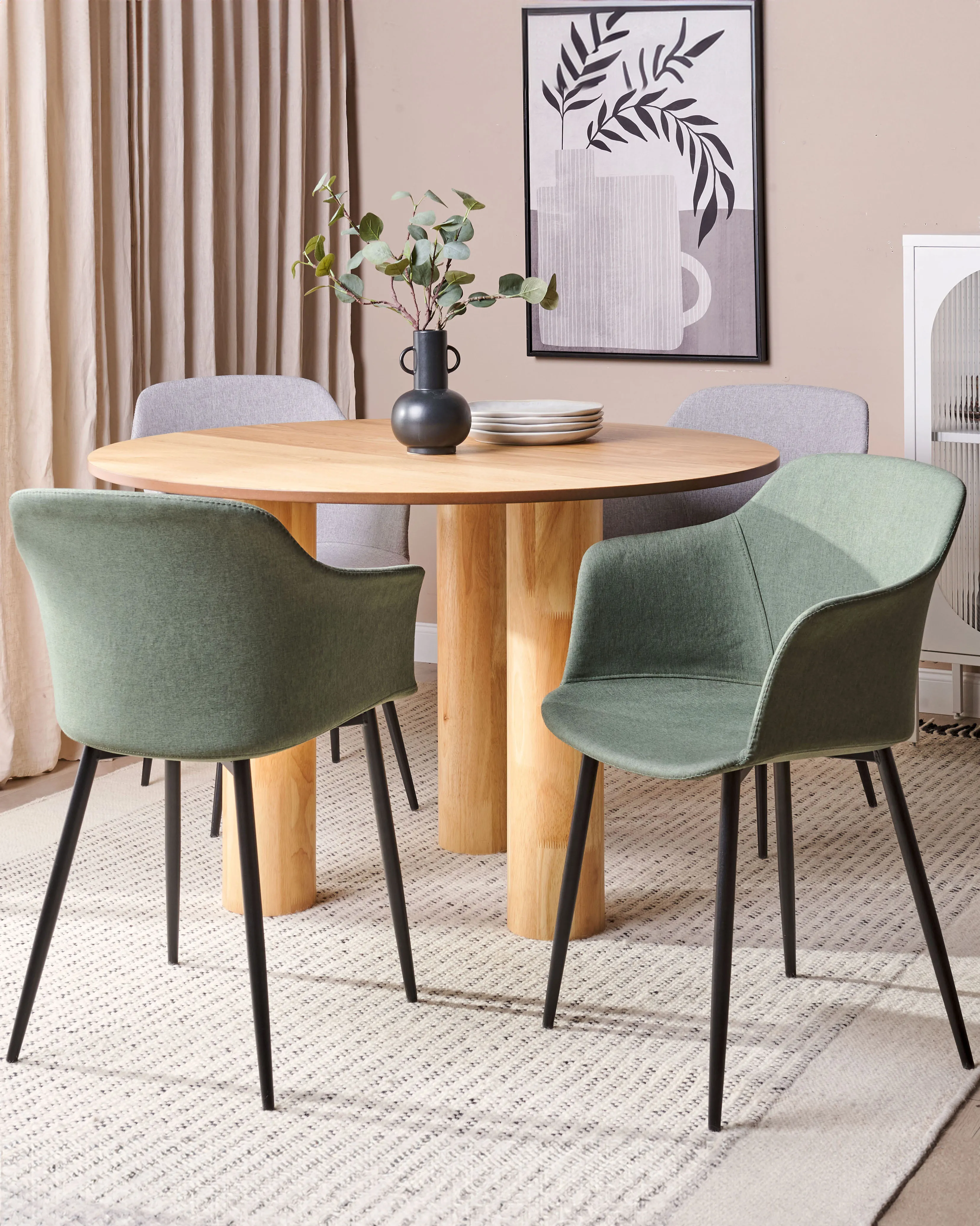 Set van 2 eetkamerstoelen ELIM Donkergroen