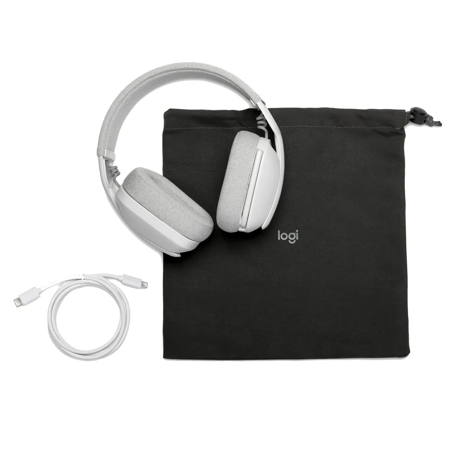 Logitech Zone Vibe 100 Trådløse over-ear letvægtshøretelefoner med støjreducerende mikrofon - OFF WHITE