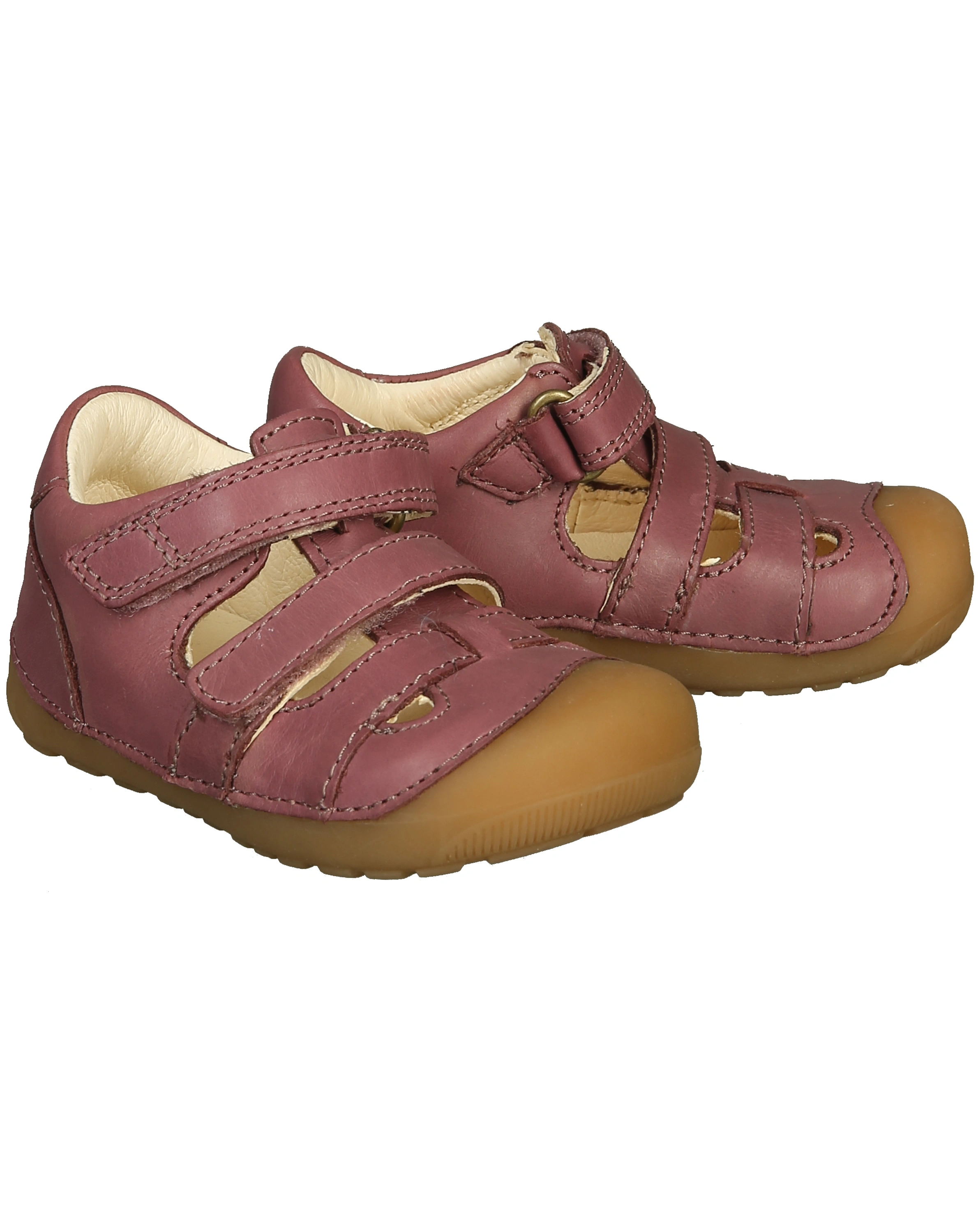 Lauflernsandalen PETIT mit Zehenschutz in dark rose