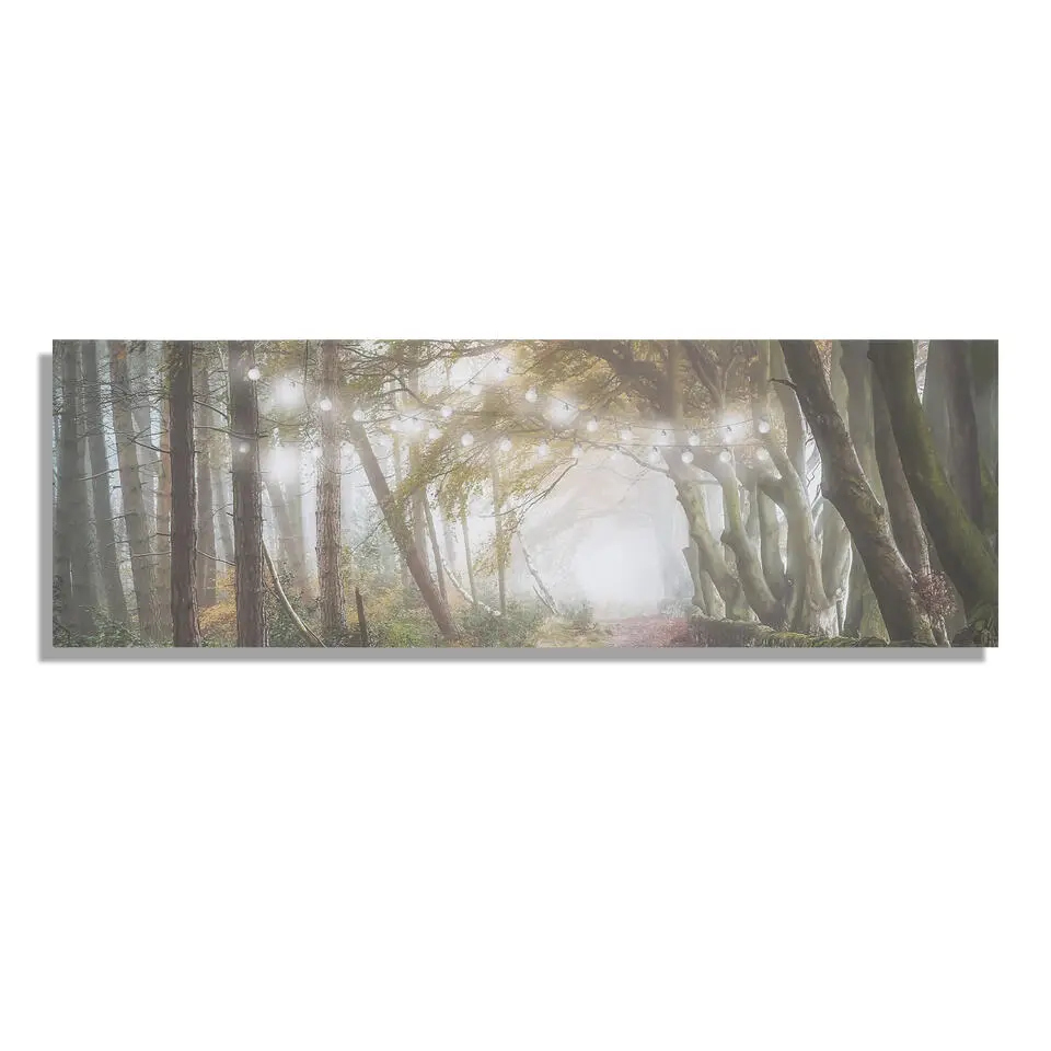 Art for the Home Boswandeling LED Canvas 30x90 cm