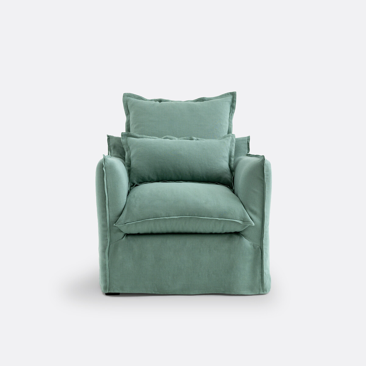LA REDOUTE INTERIEURS<br>Poltrona de linho Gekreukt, Odna