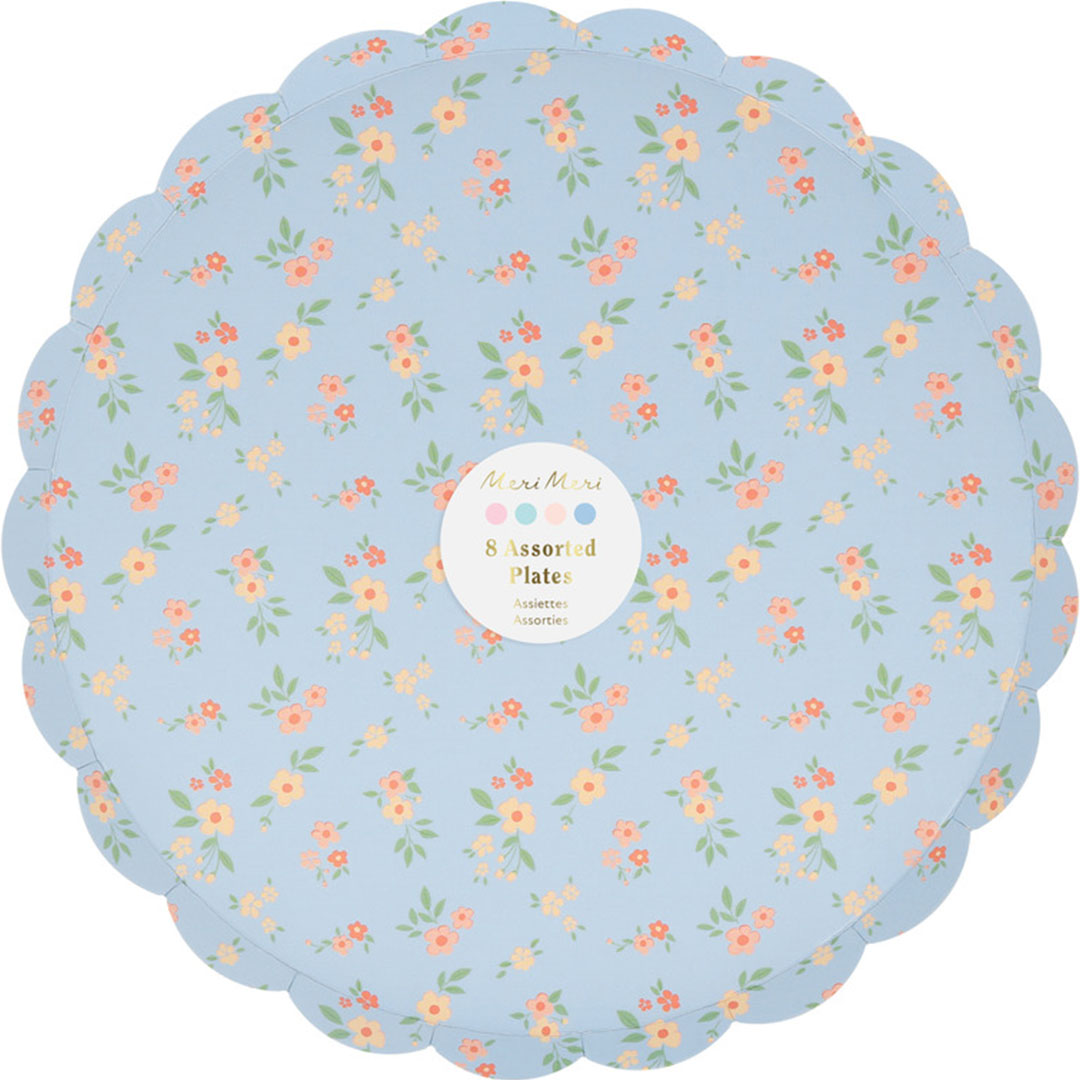 Meri meri borden vintage ditsy - small - 8st