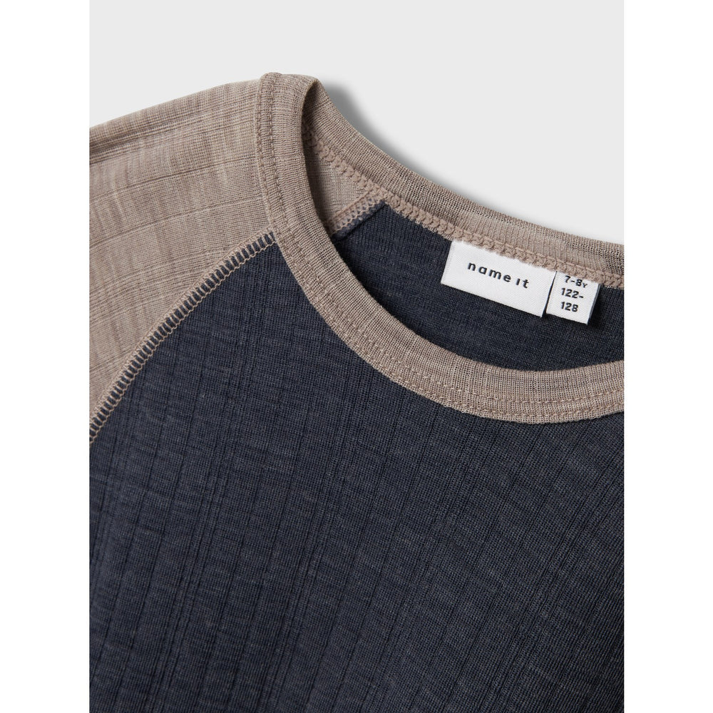 Køb Name It Ombre Blue Satellites Sleeves Nkmwang Uld Needle Ls Top Solid