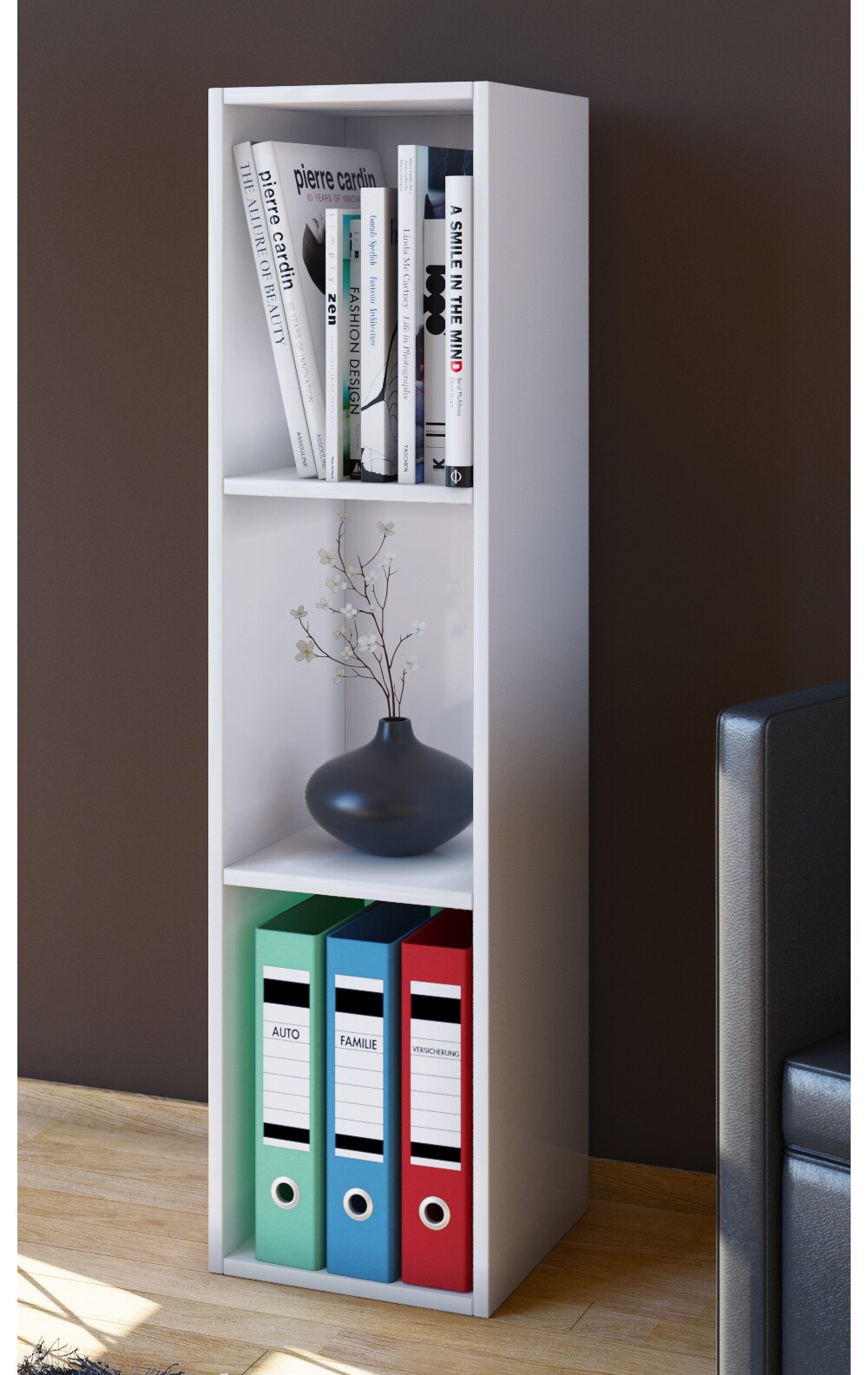 VCM Holz Stand Aufbewahrung Standregal Bücherregal Deko Regal Mendas 3 Fächer