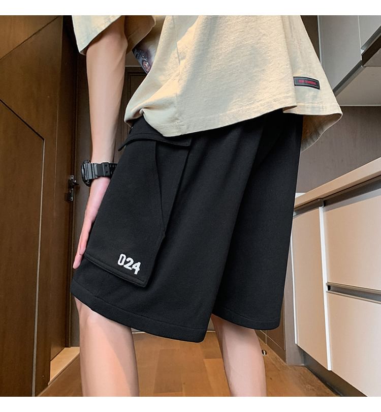 Bay Go Mall - Cargoshorts met trekkoord en geborduurde tailleband