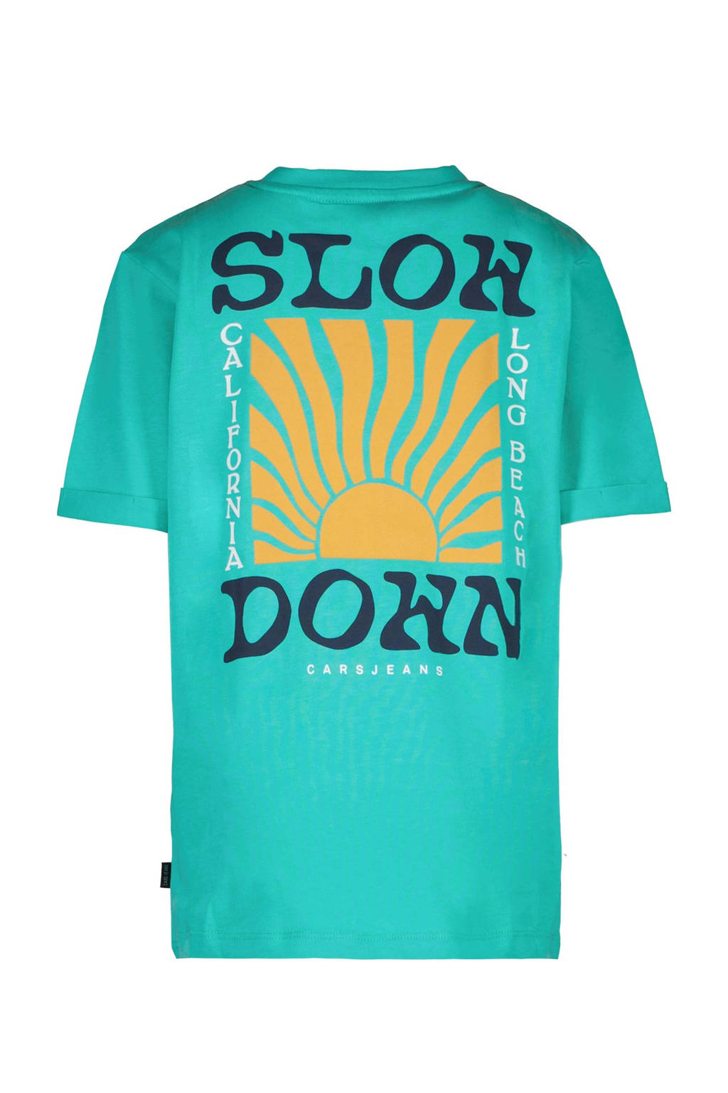 Cars T-shirt RADHEM met backprint fel mintgroen