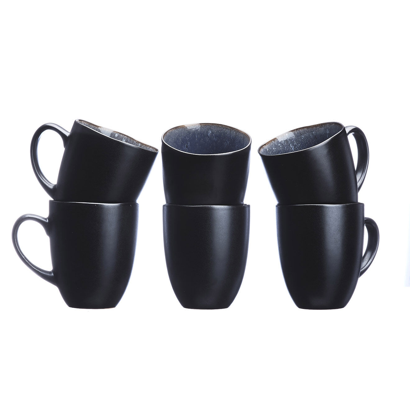Bjorn 6 Mugs en Grès Iris bleu foncé - 40 cl