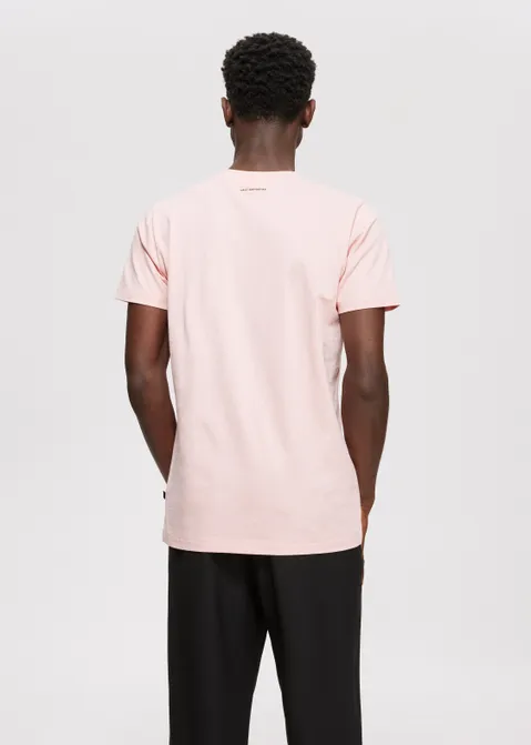 T-shirt met print merk roze (ROS.L)