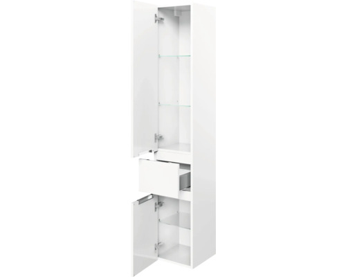 Pelipal Xpressline 4035 hoge kast, 30 cm breed, wit met geïntegreerde greepuitsparing