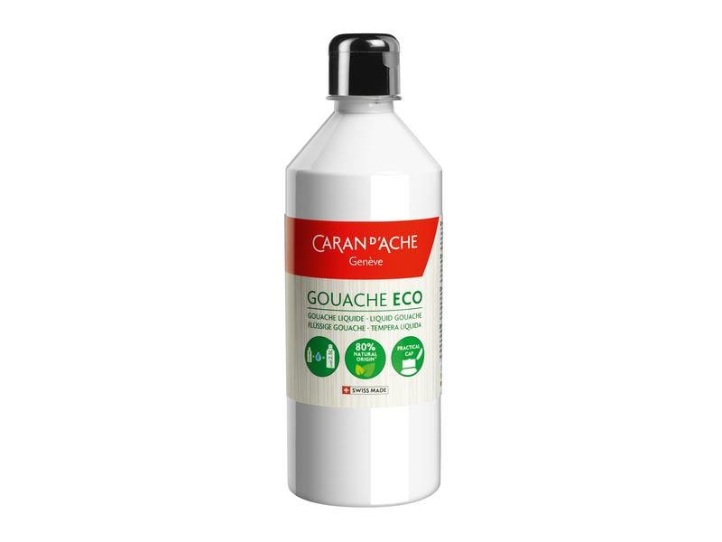 Caran d'Ache Wasserfarbe Gouache ECO 500 ml, Weiss Gouache Farben