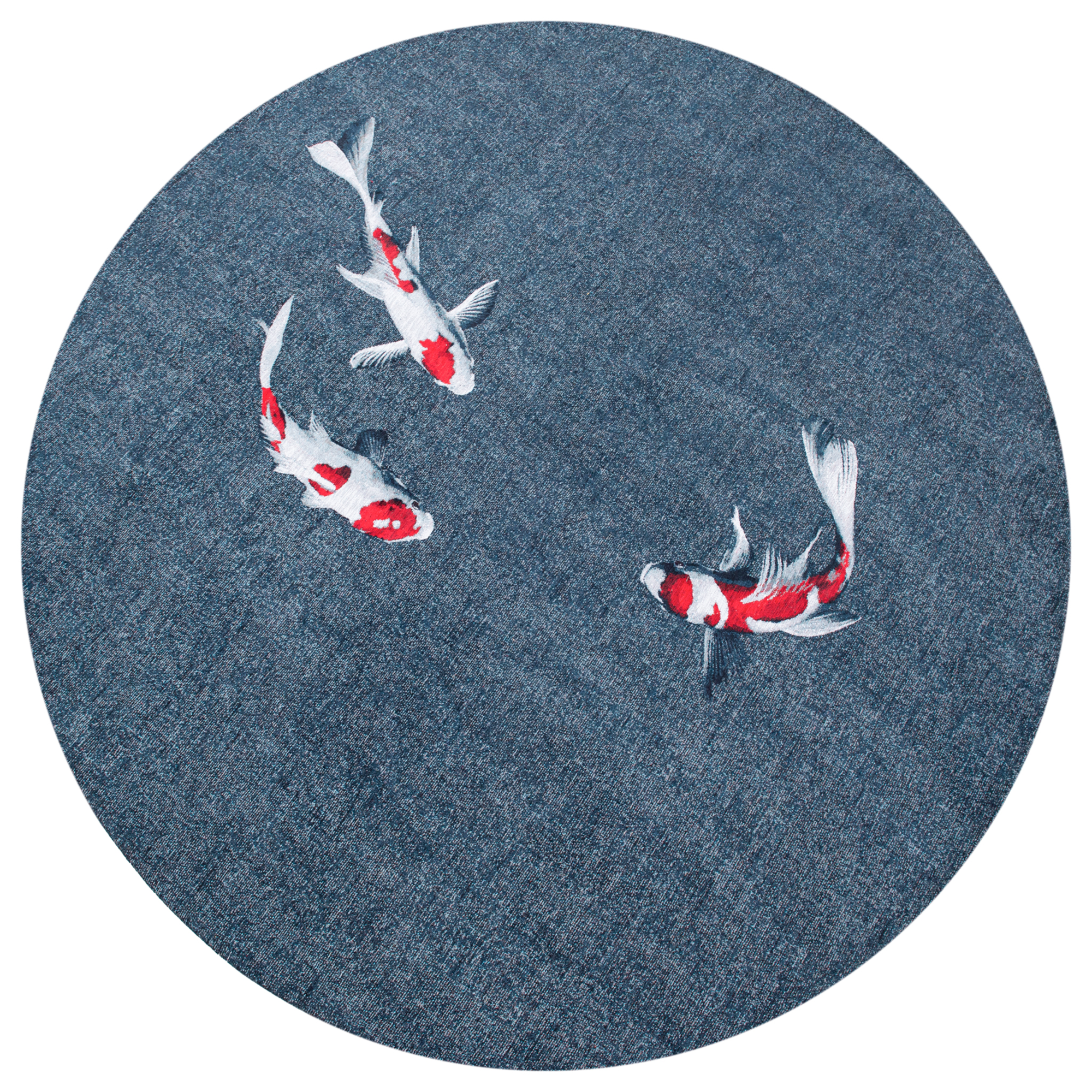 Ecorugs vloerkleed Koi multicolor blauw ∅ 240 cm