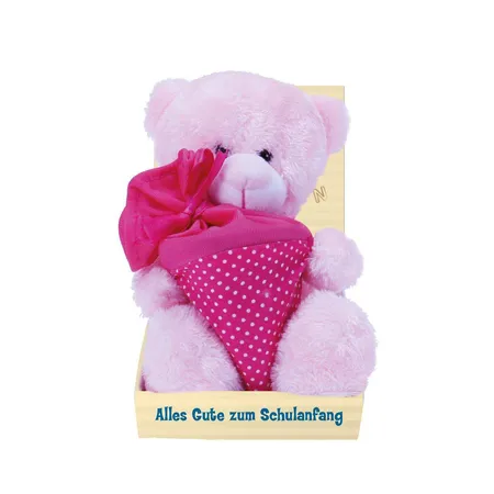 Trötsch Bär Schulanfang ca. 15cm mit Tüte, befüllbar
