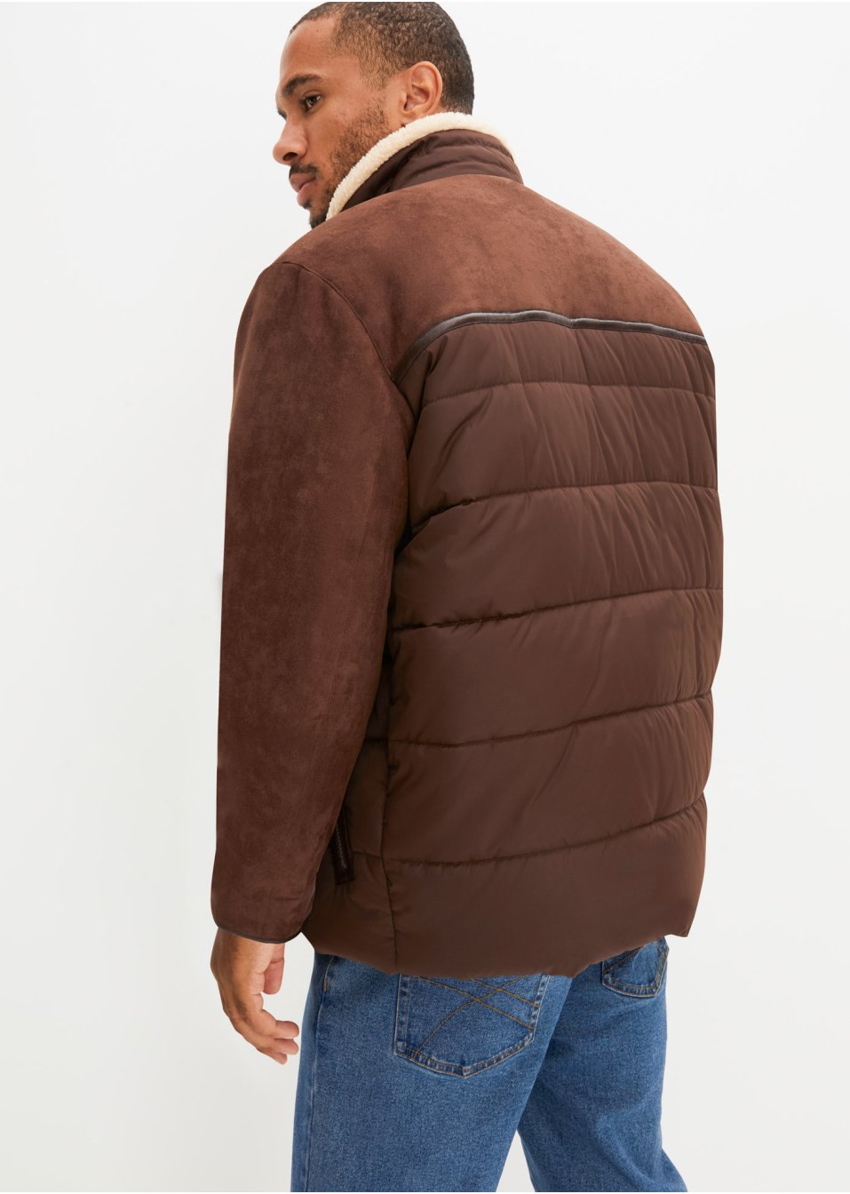 Veste d'hiver en mélange de matière avec polyester recyclé