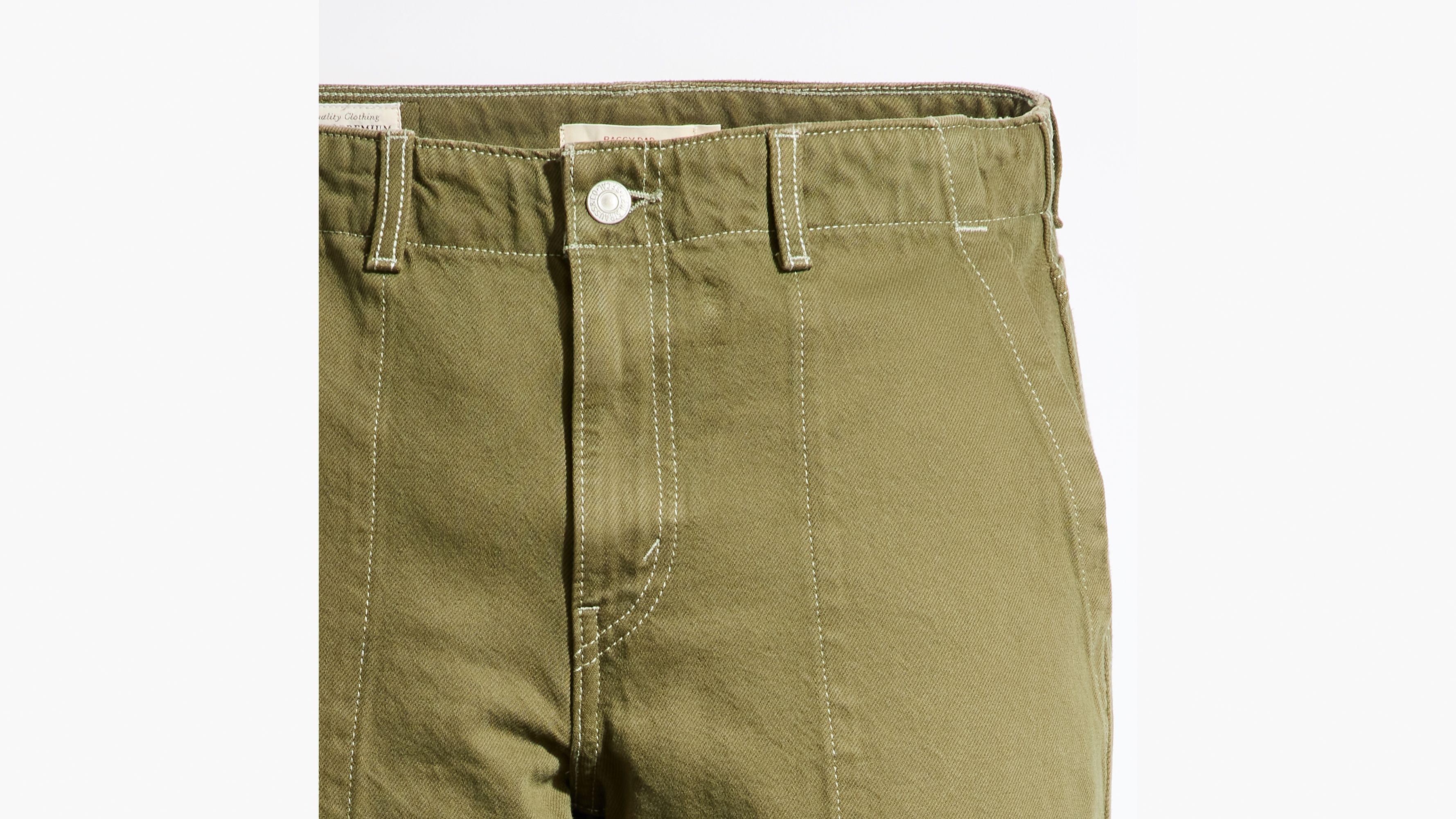 Pantalon Baggy Dad utilitaire - Lazy Olive Night Pfd - Vert