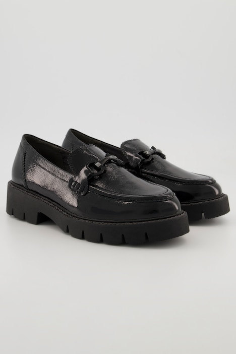 Caprice Leder-Loafer, Lackleder, Wechselfußbett