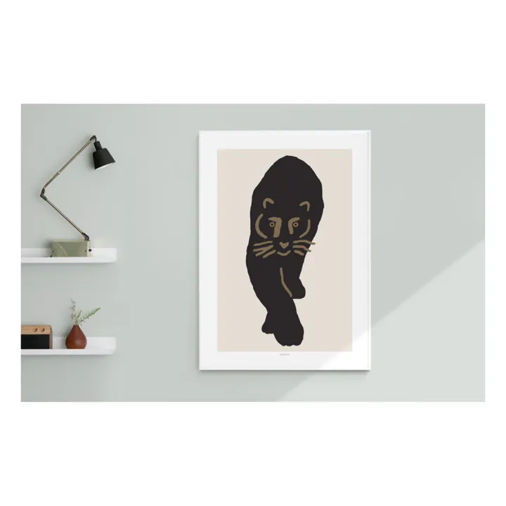 Warmgreytail Affiche Black leopard | Noir