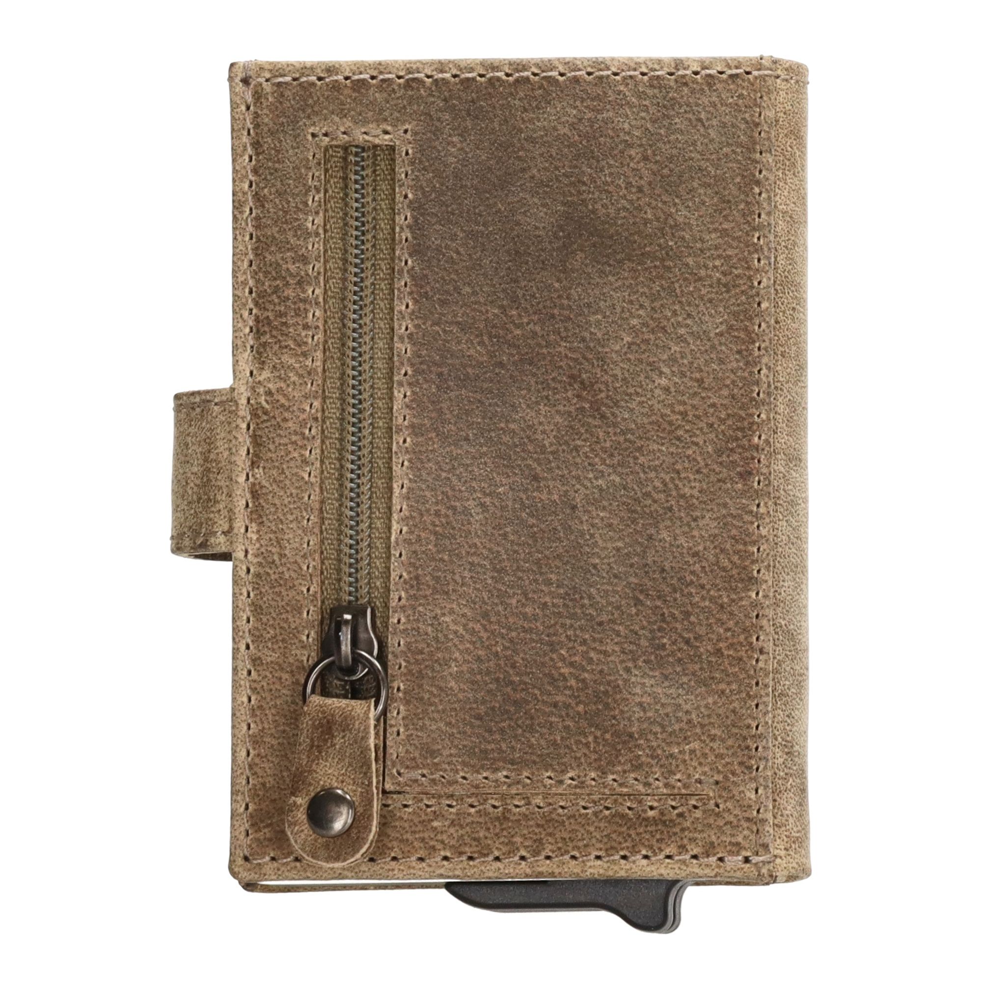 Hide & Stitches Idaho Safety Wallet Donkerzand