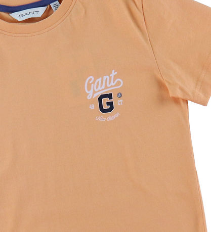 GANT T-shirt - Graphic - Coral Apricot