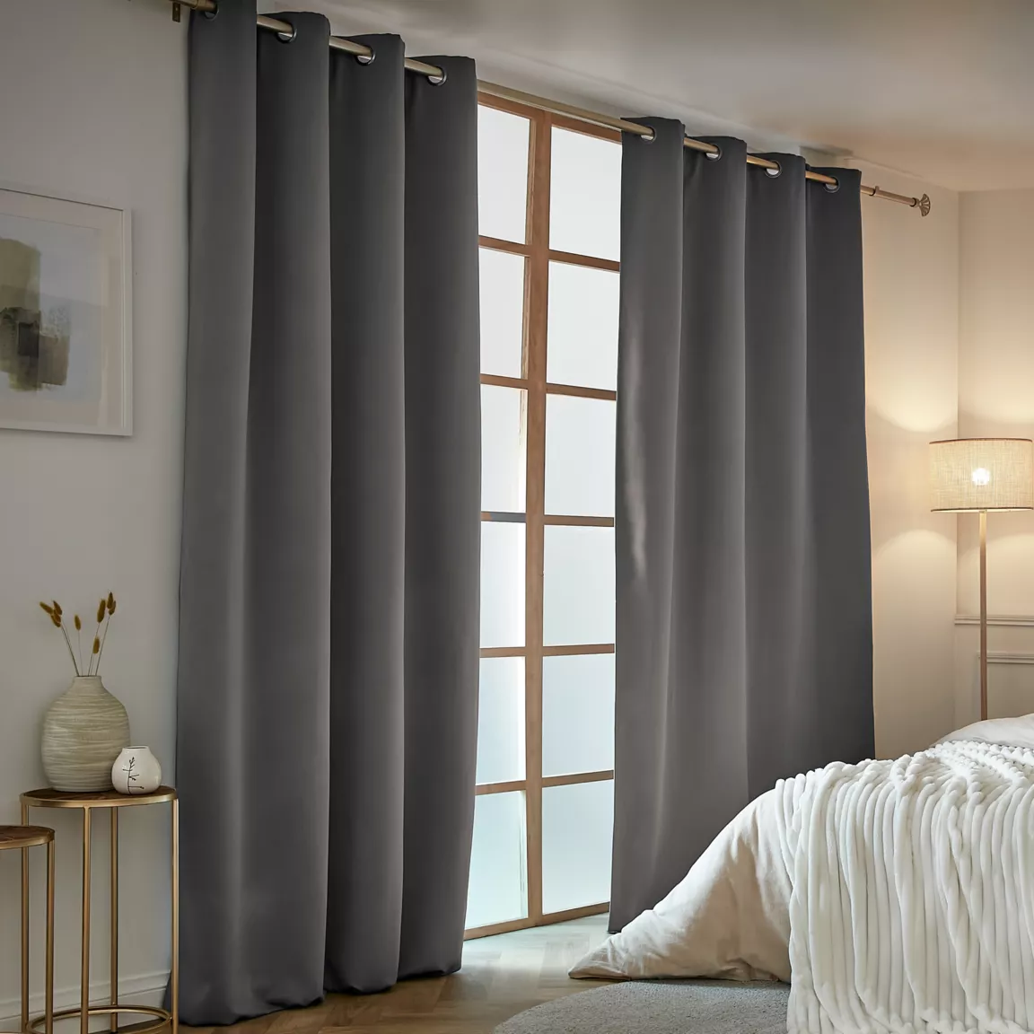 Rideau obscurcissant thermique (140 x 240 cm) Calore Gris anthracite
