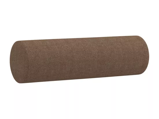 Canapé 2 places avec oreillers décoratifs marron 120 cm tissu