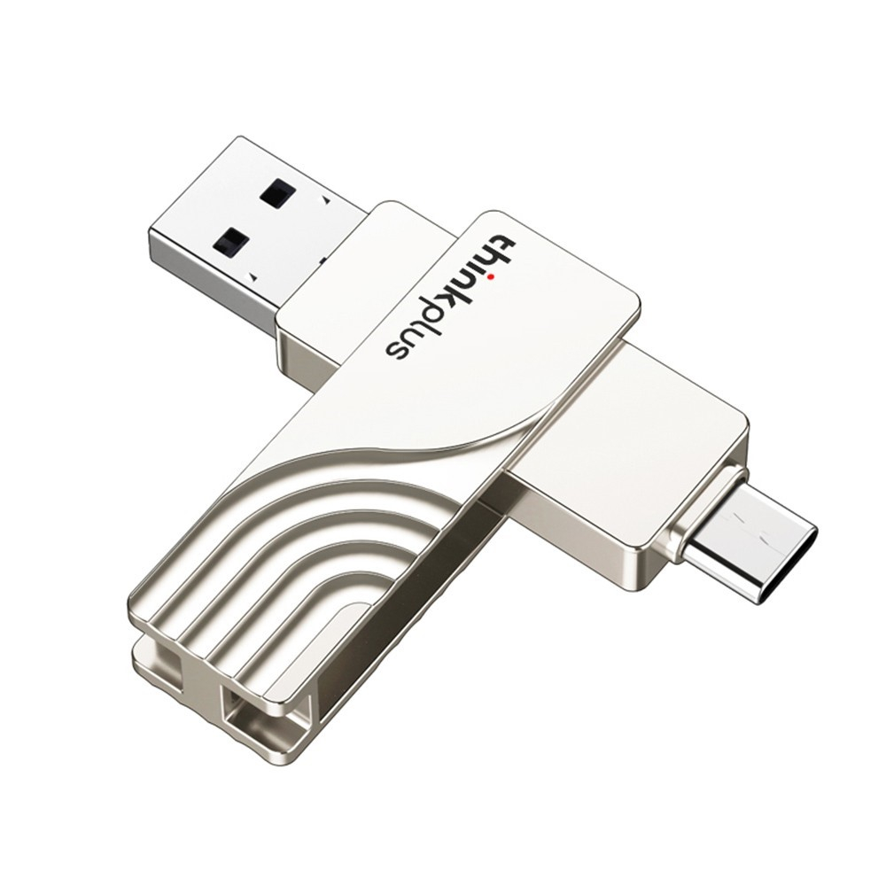 (128GB) Thinkplus USB C / USB 3.0 Speicher Stick Flash Drive (70 Mbit/s) - Silber