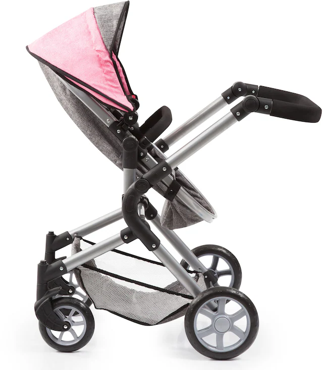 Bayer Kombi-Puppenwagen »City Neo, Grau/Rosa«