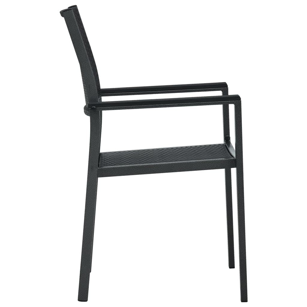 Ensemble de salle à manger de jardin meuble extérieur 7 pièces noir