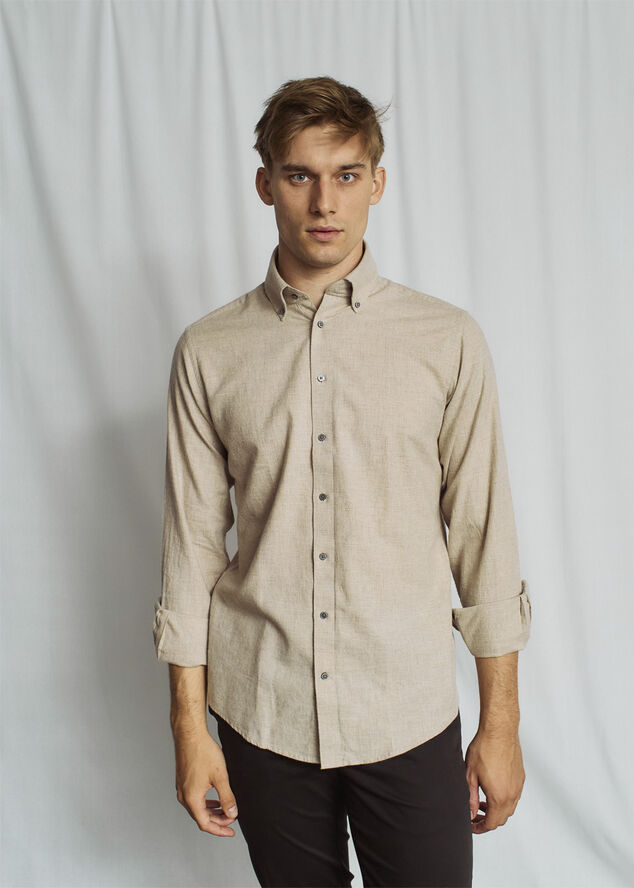Bruun & Stengade BS Muriel Casual Modern Fit Shirt Sand