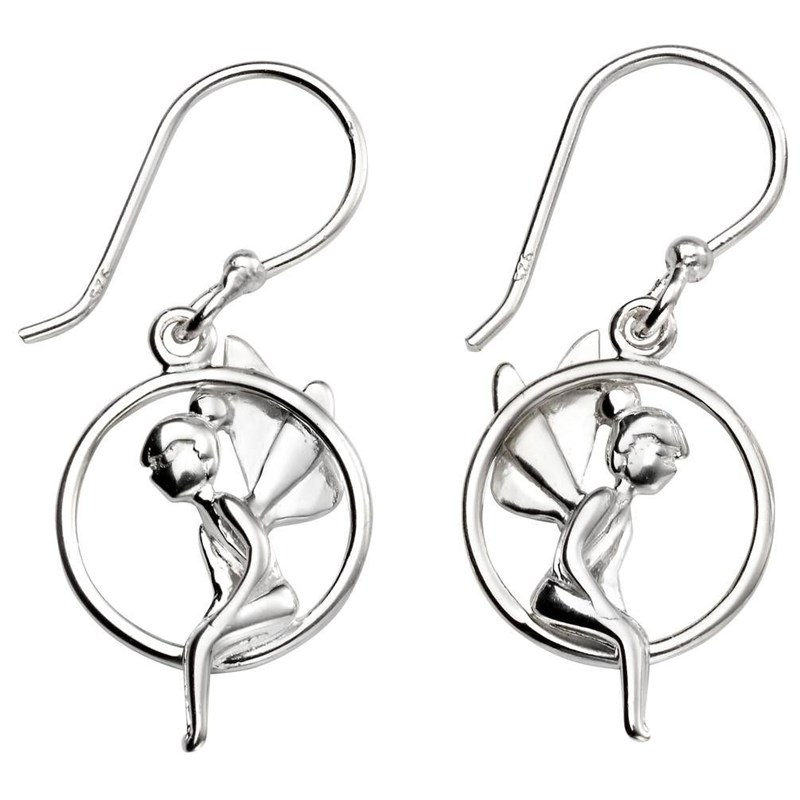 Boucle d'oreille fée balançoire en argent 925/1000