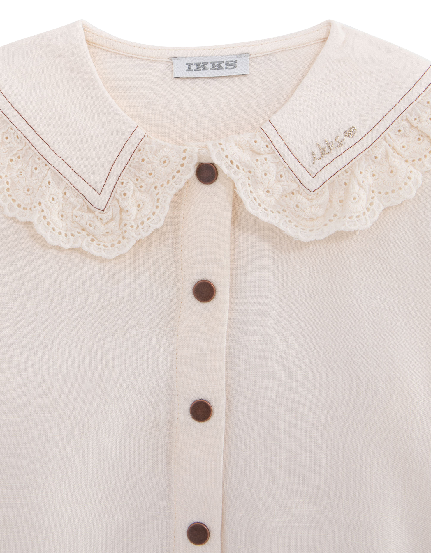 Chemise col claudine| Blanc