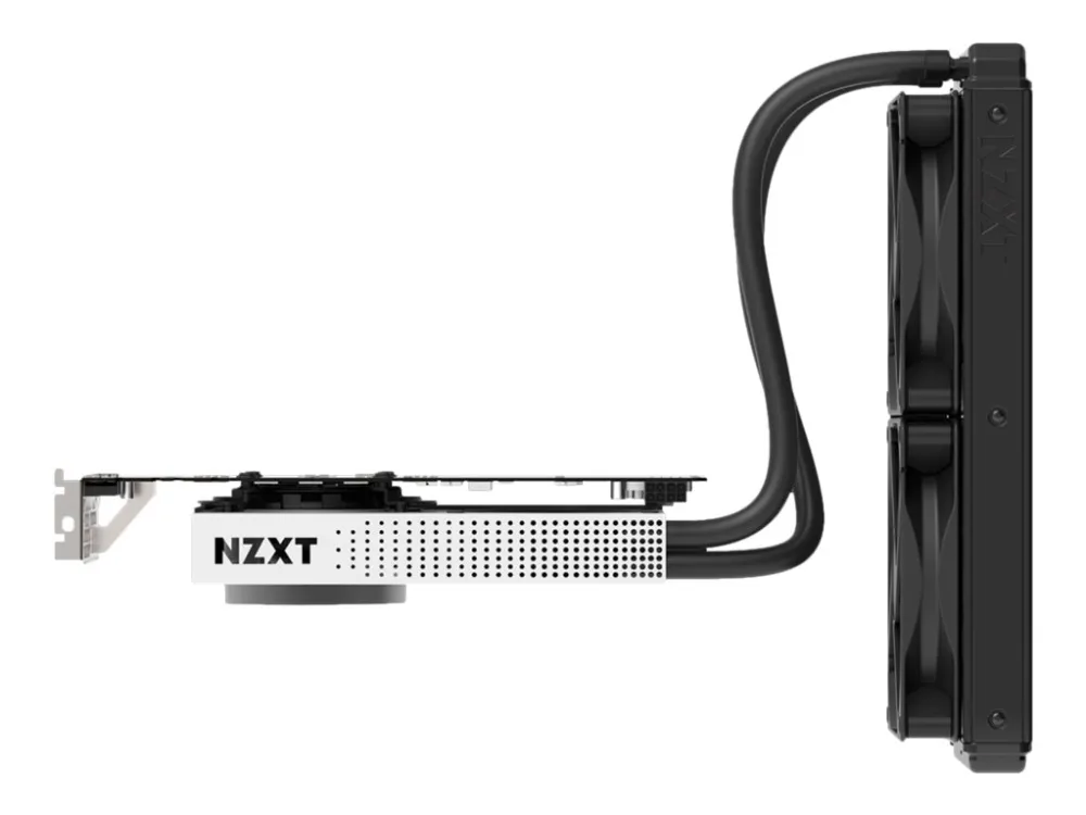 NZXT Kraken G12 - Systembøjle til flydende køling til videokort - 92 mm - hvidmatteret - for Kraken X31, X40, X41, X42, X52, X60, X61, X62