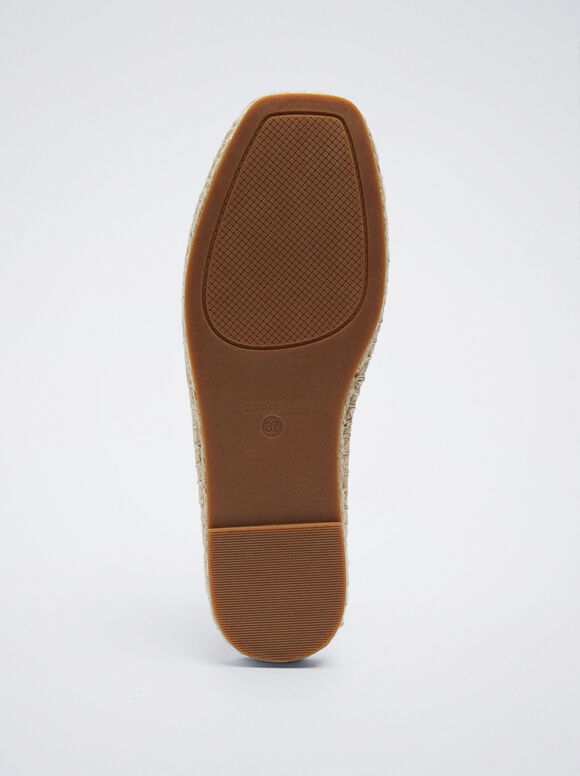 Mules de juta bicolor - Branco