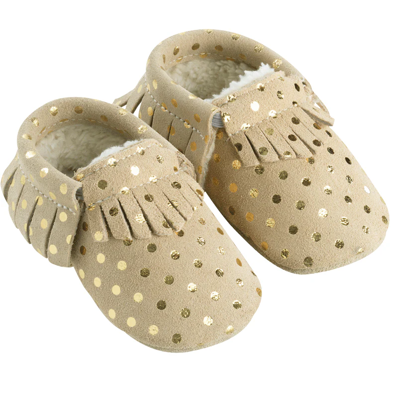 Beige à pois
