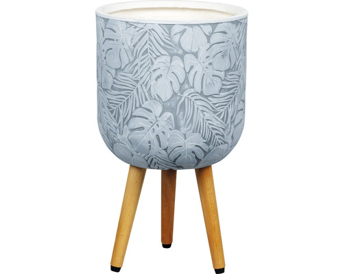 Bloempot R085 Fibreclay Ø 30 cm wit, grijs