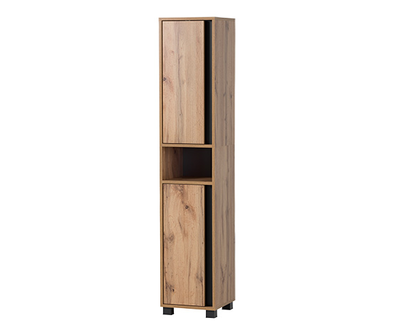 Hochschrank »Dex«, schwarz/eiche