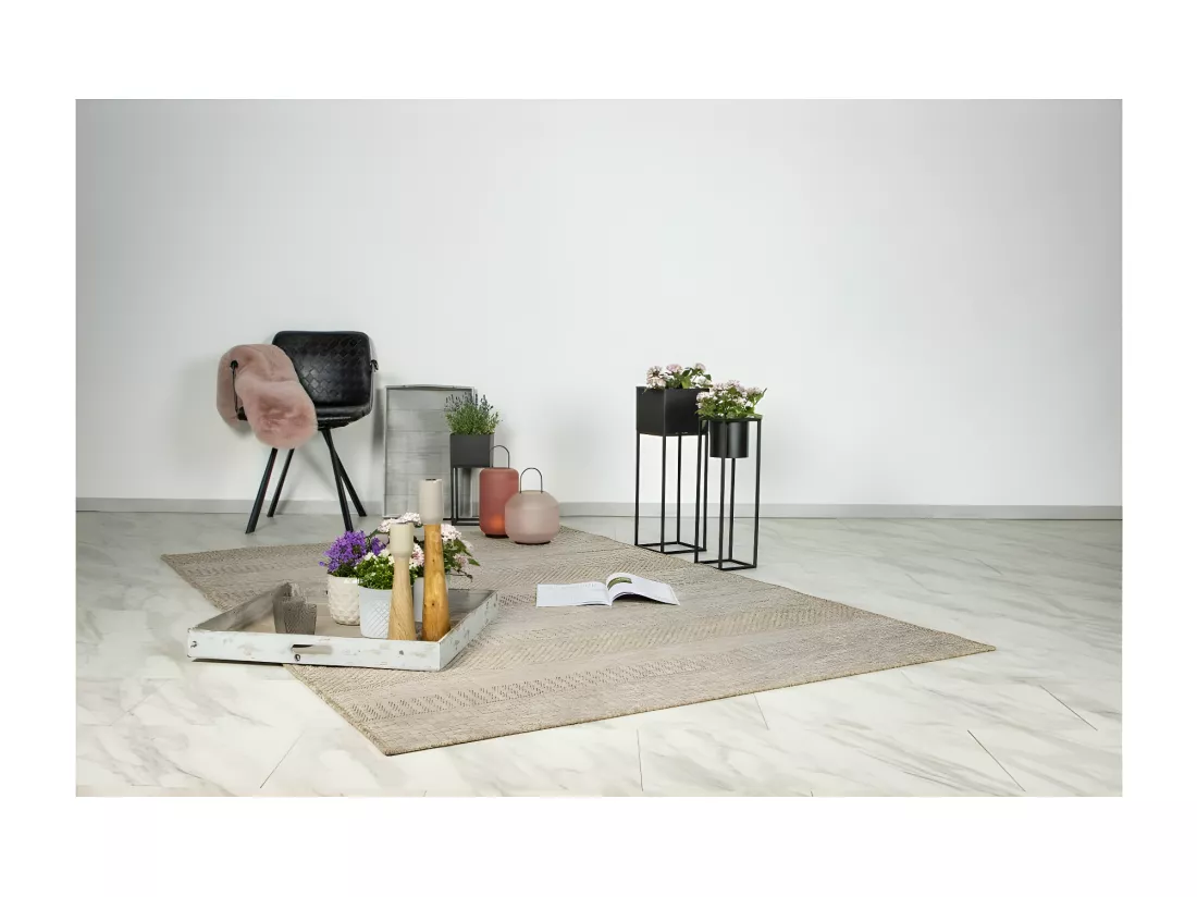 Tapis 230x160cm, design C303A coloris naturel - Confort et élégance pour votre intérieur