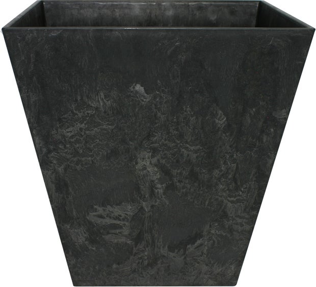 Artstone plantenbak Ella 30 x 30 cm zwart