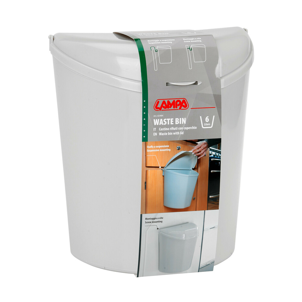 Lampa afvalbak met deksel - 6 liter