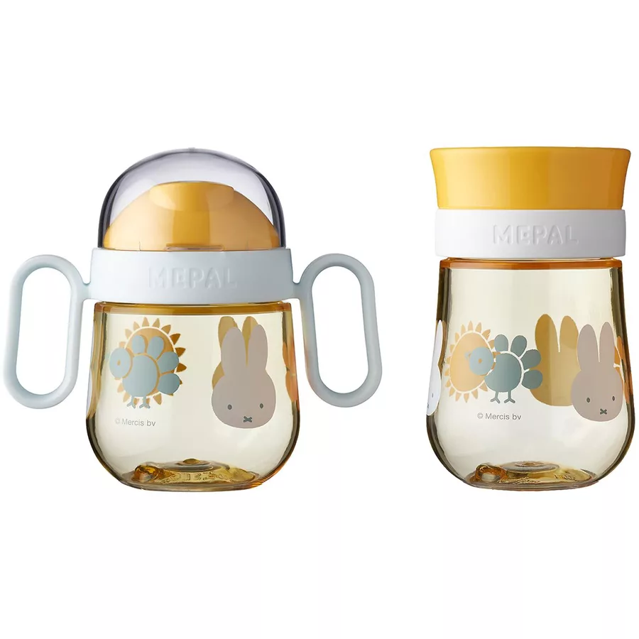 Mepal Trinklernbecher Mio 200 & 300 ml 2er Set gelb