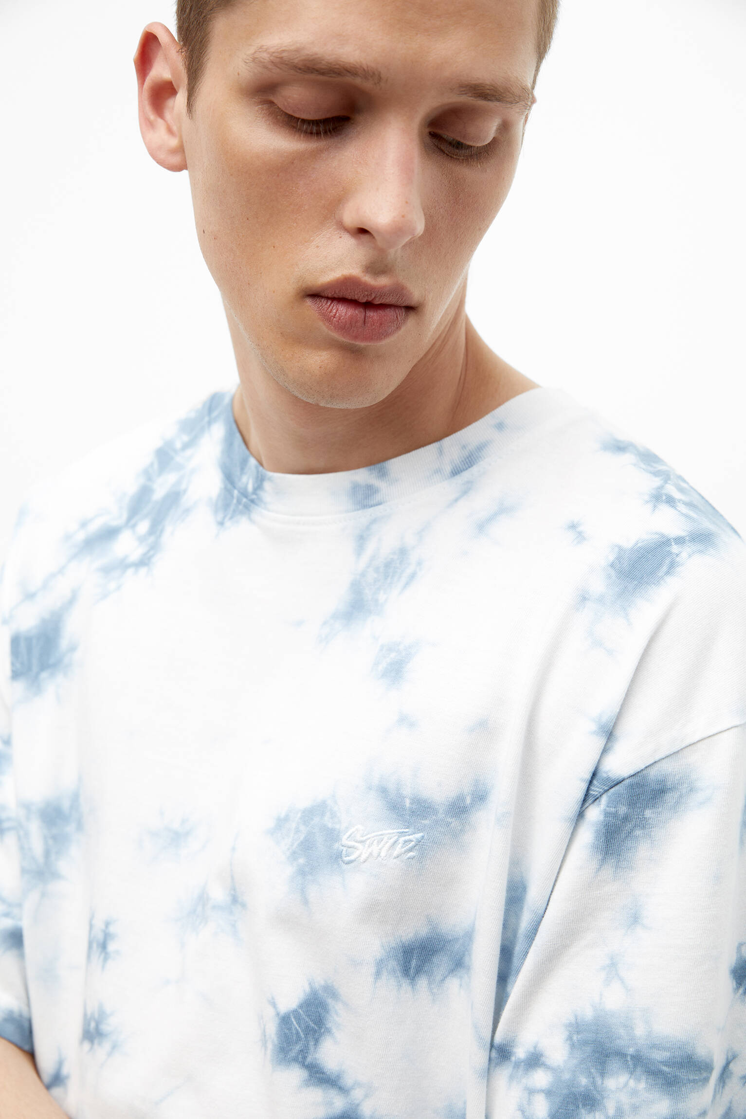 CAMISETA DE MANGA CURTA TIE-DYE - AZUL