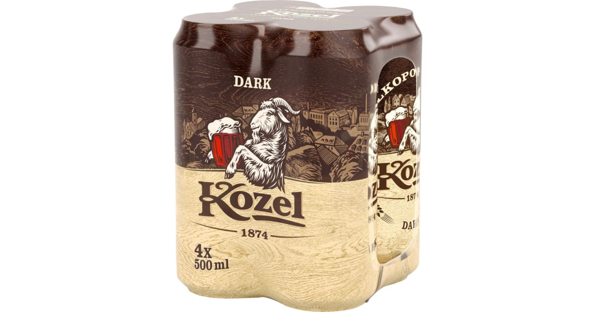 Kozel Dark Tray 4x 0,5 Liter Dose (Einweg)