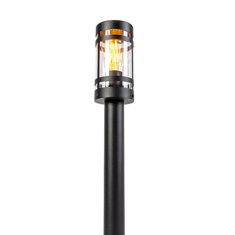 Buitenlamp zwart met grondpin en kabelmof 80cm IP44 - Gleam