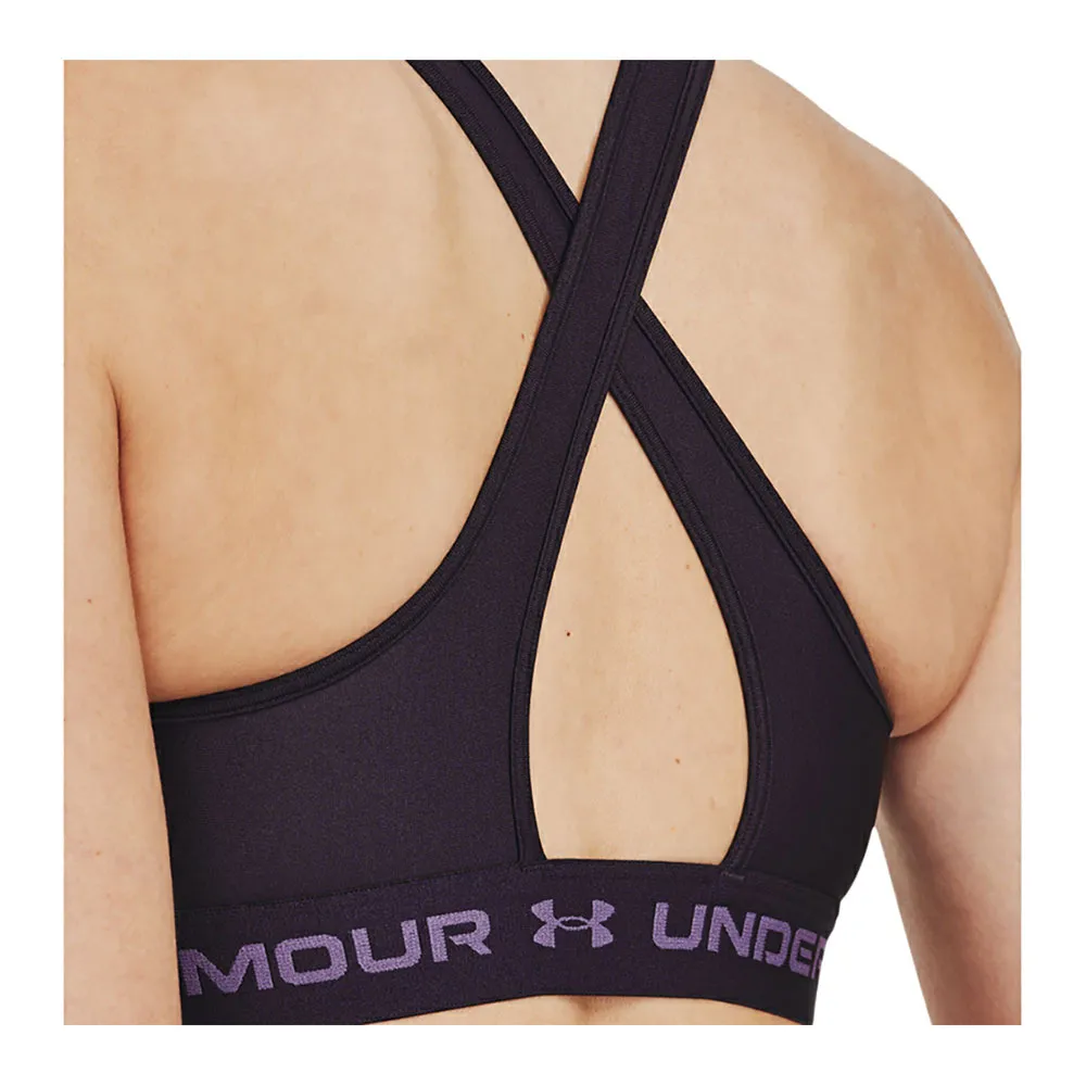Under Armour UA CROSSBACK MID - Brassière Femme tux purple/retro purple