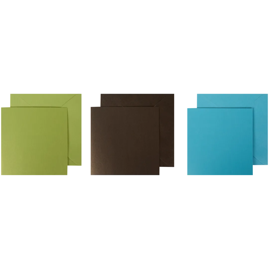 Craft & Design kaarten met envelop 12 stuks | diverse kleuren