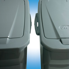 Mülleimer - silber - 25 Liter
