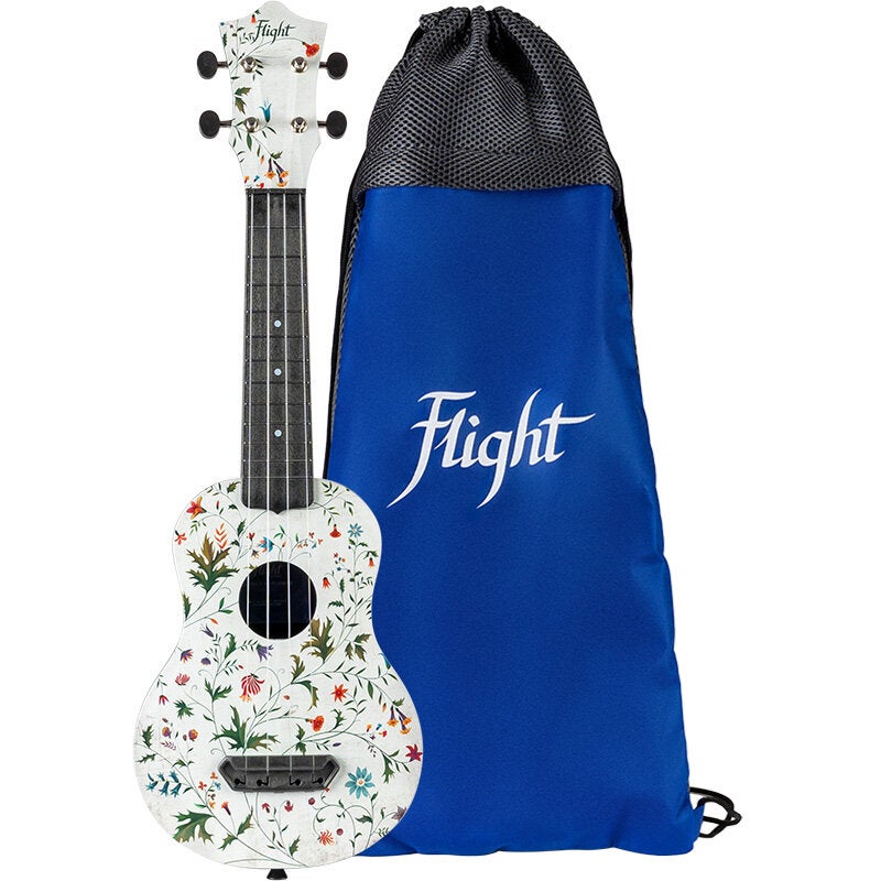 Flight Ultra Travel Series UTS-40 Flower kunststof sopraan ukelele met hoes