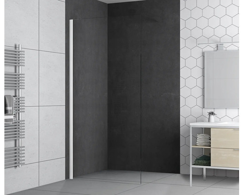 form&style Walk In MODENA 120 x 195 cm Profiel wit mat Helder glas vuilafstotende glascoating
