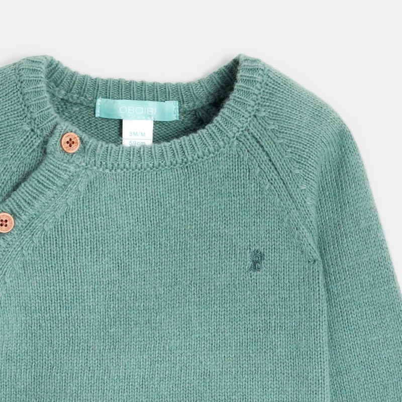 Brassière maille tricot croisée vert naissance