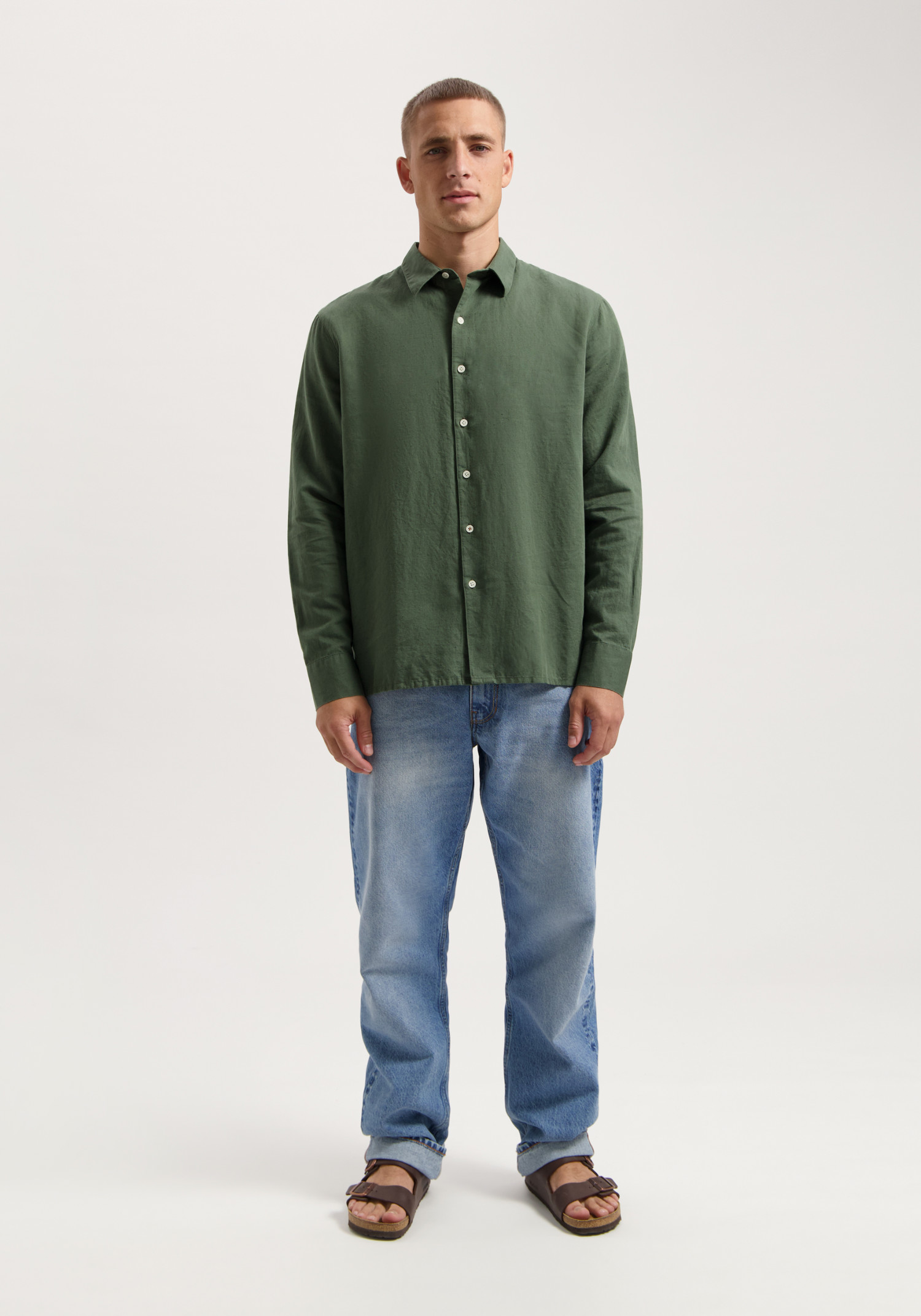 Kuyichi Hemd Milan Shirt Moss Green